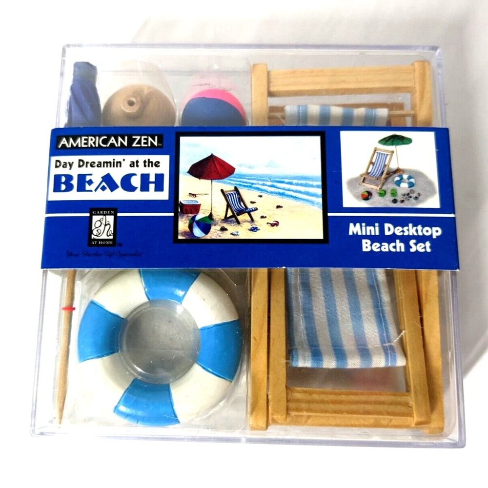 Vintage Desktop Beach Set American Zen, Graduation or Colleague Gift (New)